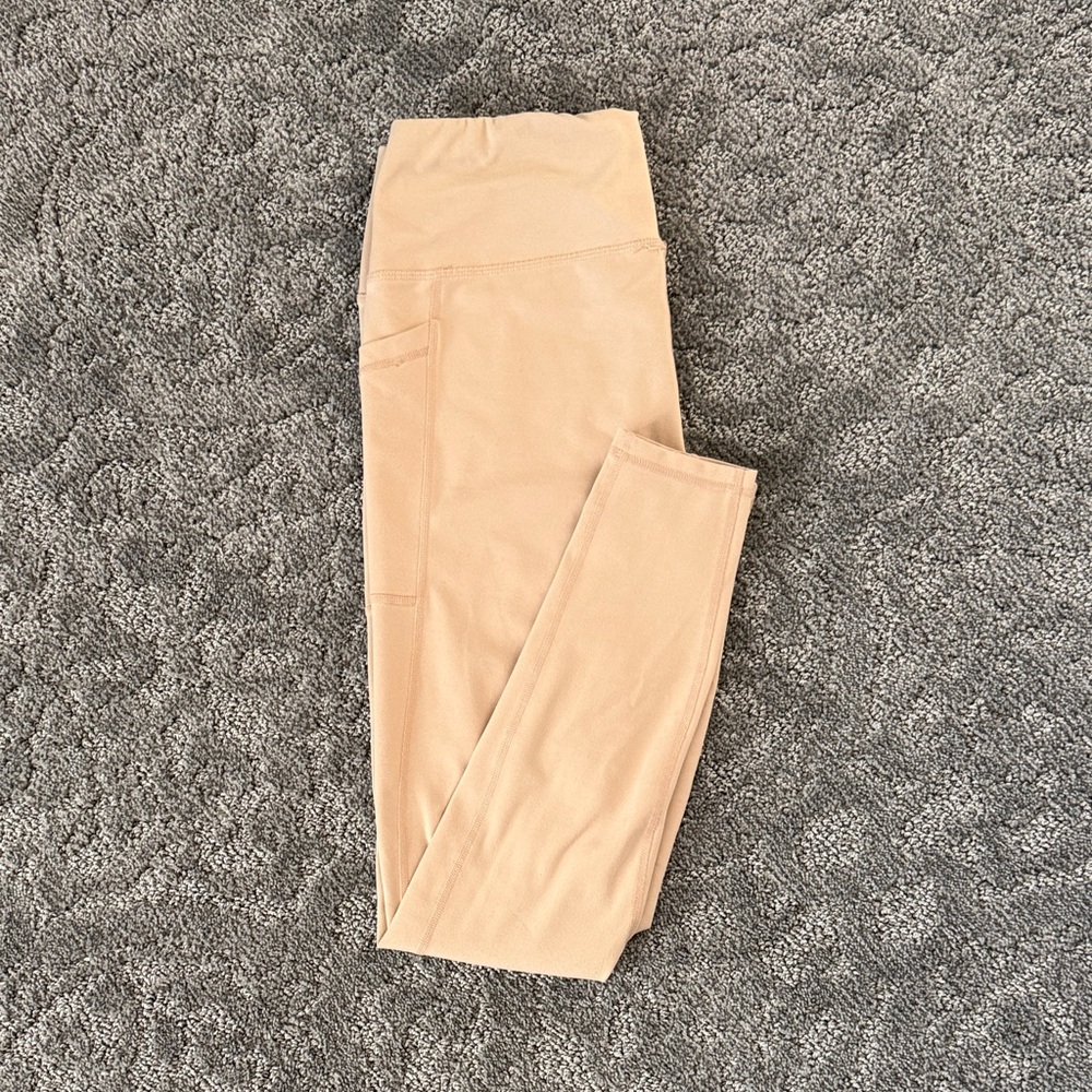 Tan Nude Leggings Soft With Pockets